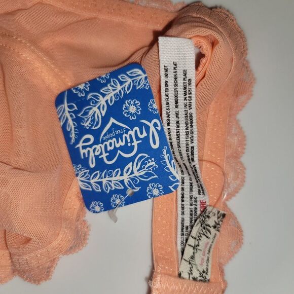 Free People Intimately Gallon Lace Halter Bra Lt Orange Size XS - Picture 9 of 10